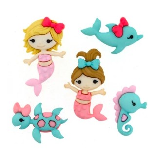 BOTONES DRESS IT UP 9320 MERMAID KISSES 12 UDS