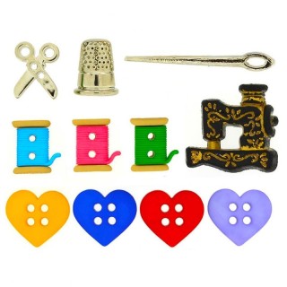 BOTONES DRESS IT UP 9062 LOVE OF QUILTING 30 UDS