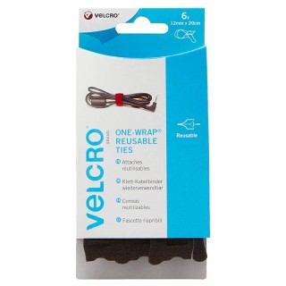 VELCRO BRIDAS 60388 REUSABLES 12MM X 20CM 6 PCS